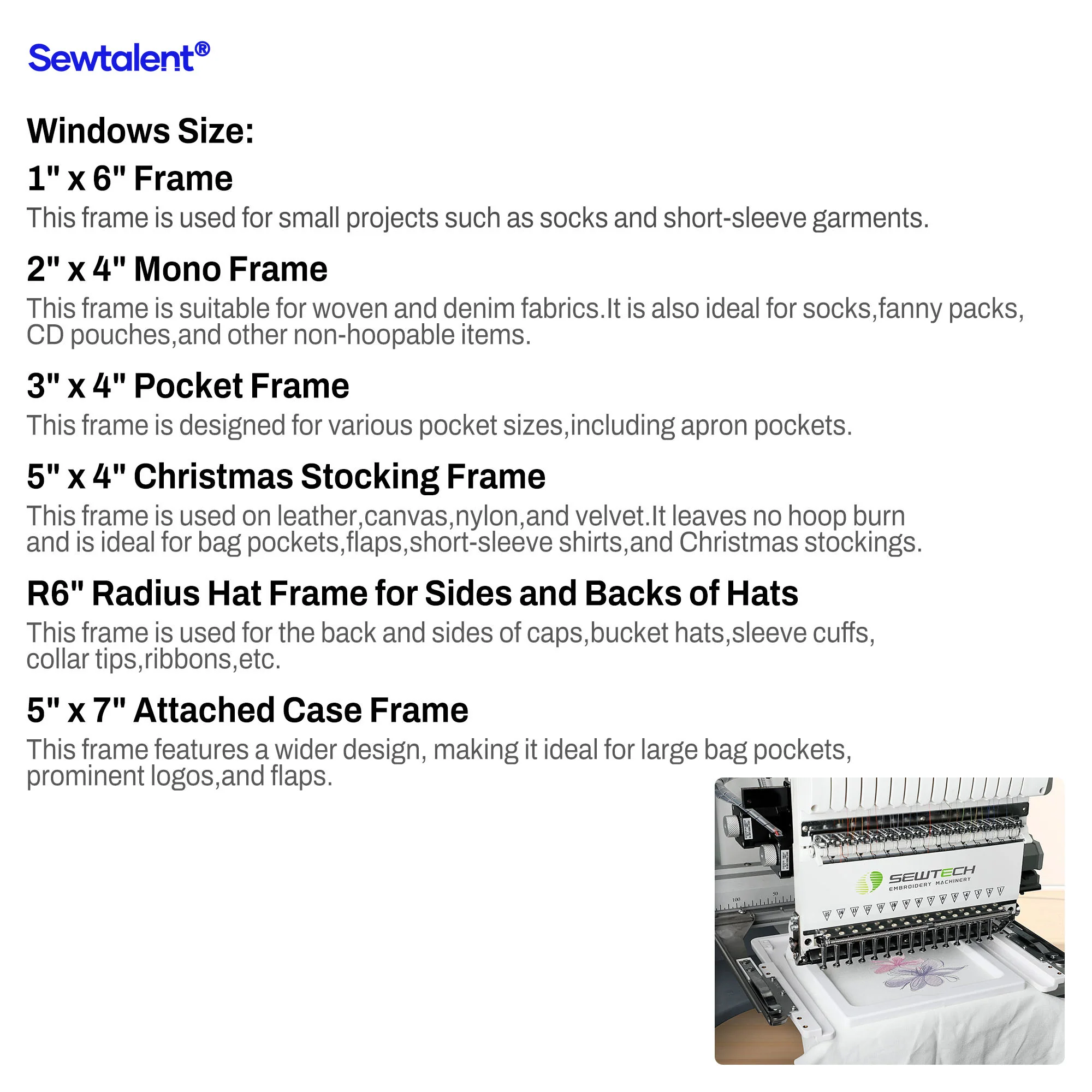 6in1 Magnetic Fast Frame Kit for Toyota EXPERT AD830 / AD850 ESP / AD851 ESP / AD860 / ESP9000 / ESP 9100NET Embroidery Machines - Image 3