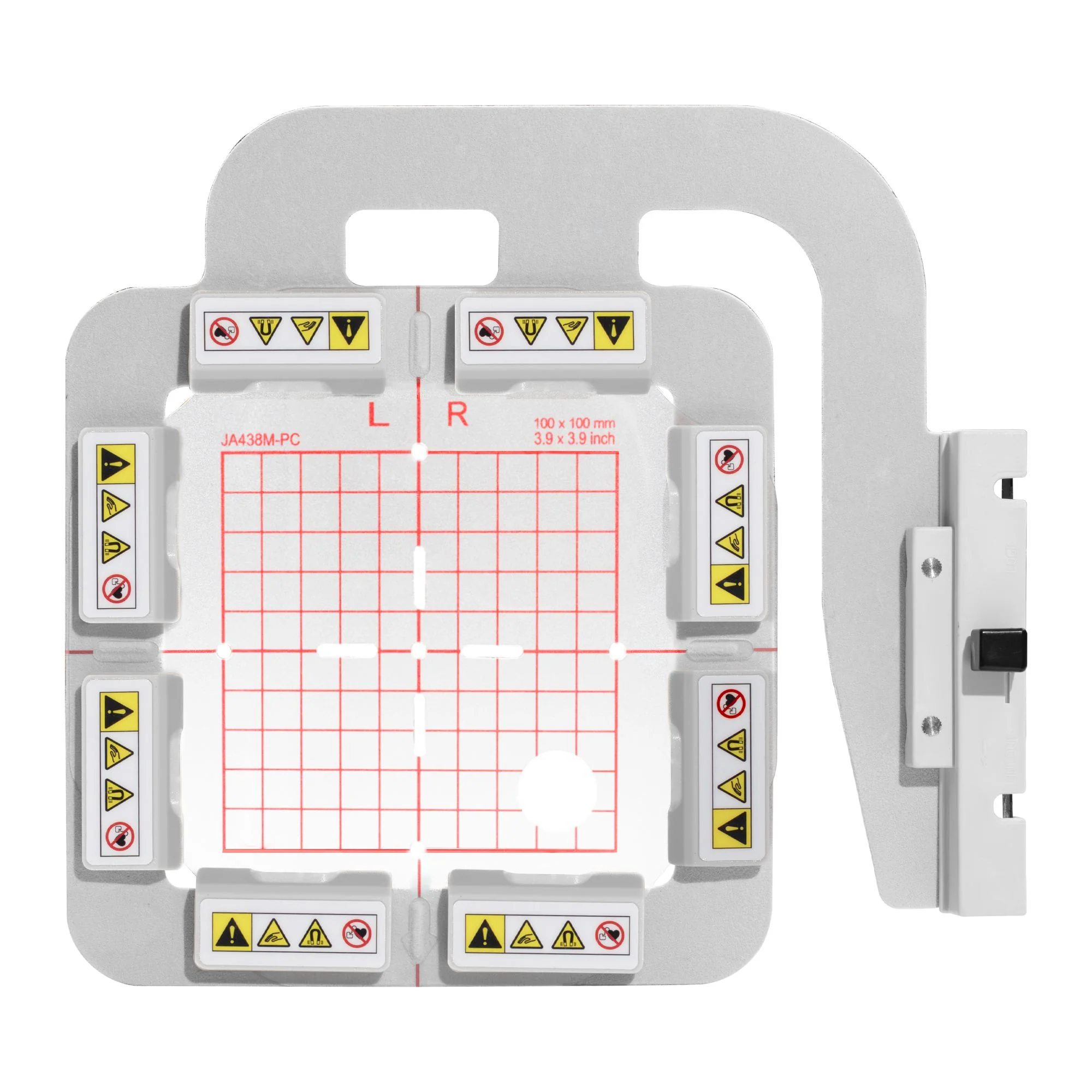 JA438MK 3.9x3.9" 100x100mm Magnetic Embroidery Hoop (Long-bar Magnets) for Janome Memory Craft 550E / 500E / 450E / 400E Embroidery Machine - Image 2