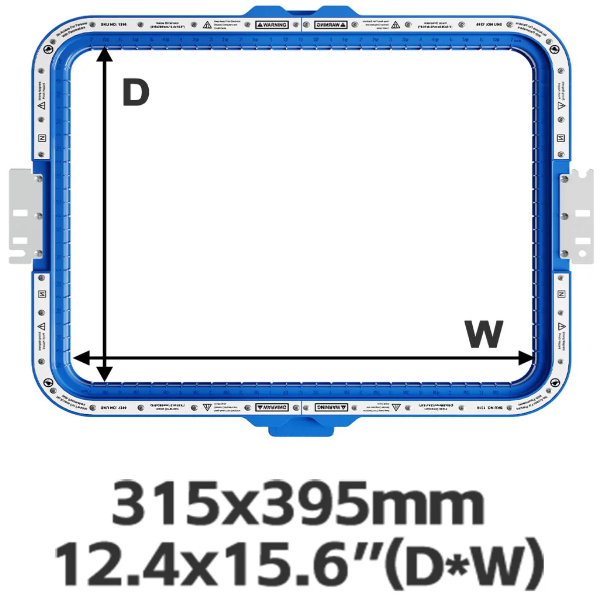 Magnetic Hoop 12.4"x15.6" | 315x395mm for Keppus Embroidery Machines