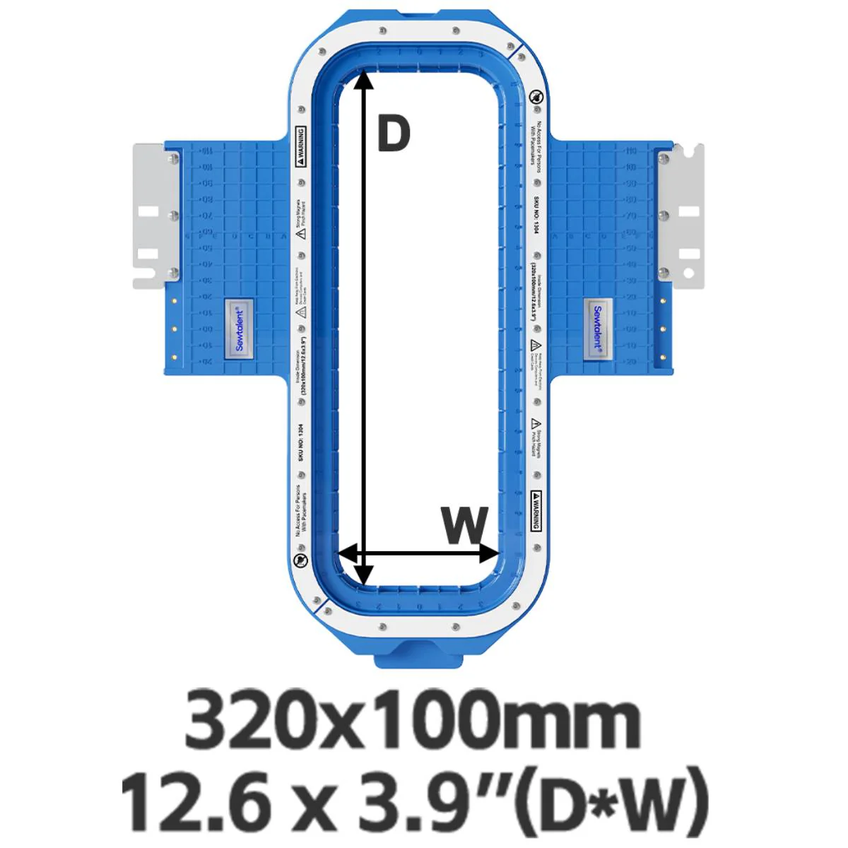 Magnetic Hoop 12.6"x3.9" | 320x100mm for SGGEMSY Embroidery Machines