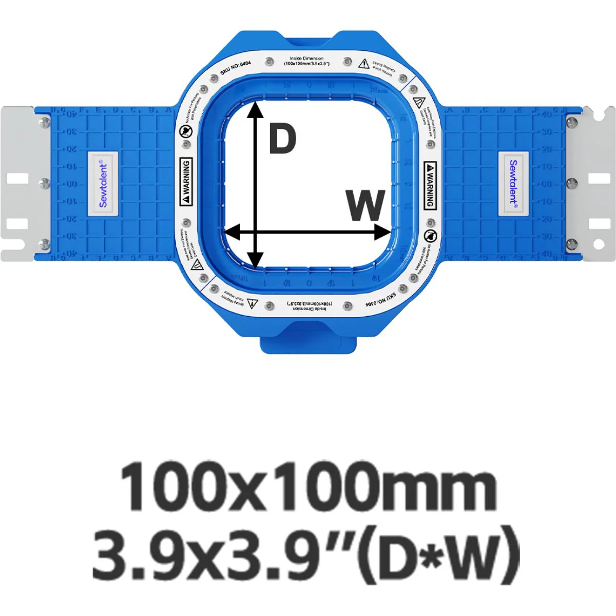 Magnetic Hoop 3.9"x3.9" | 100x100mm for SANTEKS Embroidery Machines