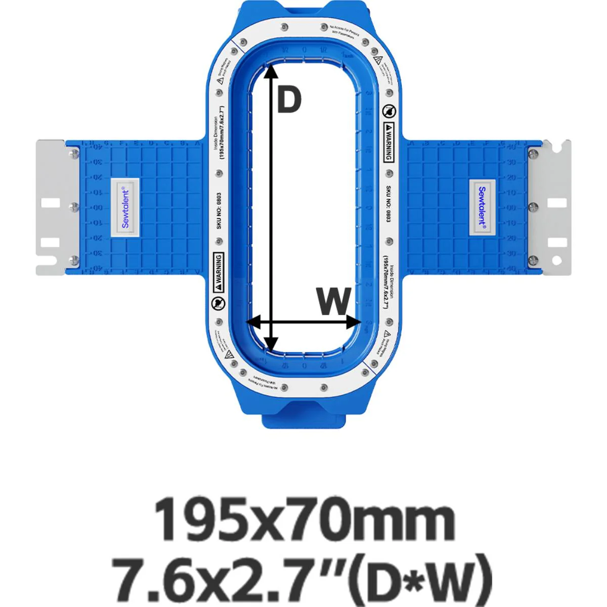Magnetic Hoop 7.6"x2.7" | 195x70mm for EVEREN Embroidery Machines