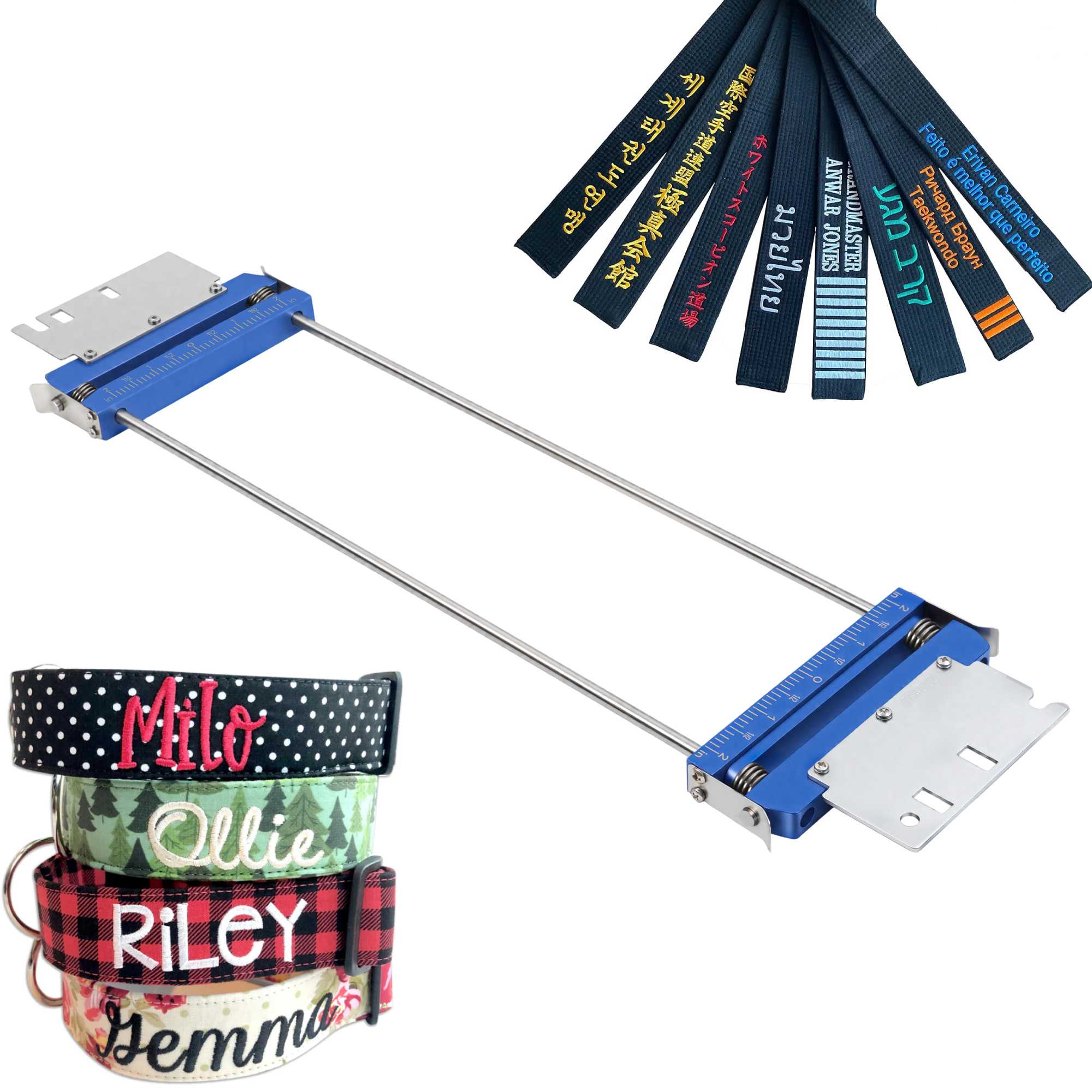 Metal Belt Embroidery Hoop BH300 2.6x11.8inch 65x300mm for ZHENGTAI Commercial Embroidery Machines,Belt Hoop for Karate Belts, Dog Collars, Sashes, Garments - Image 6