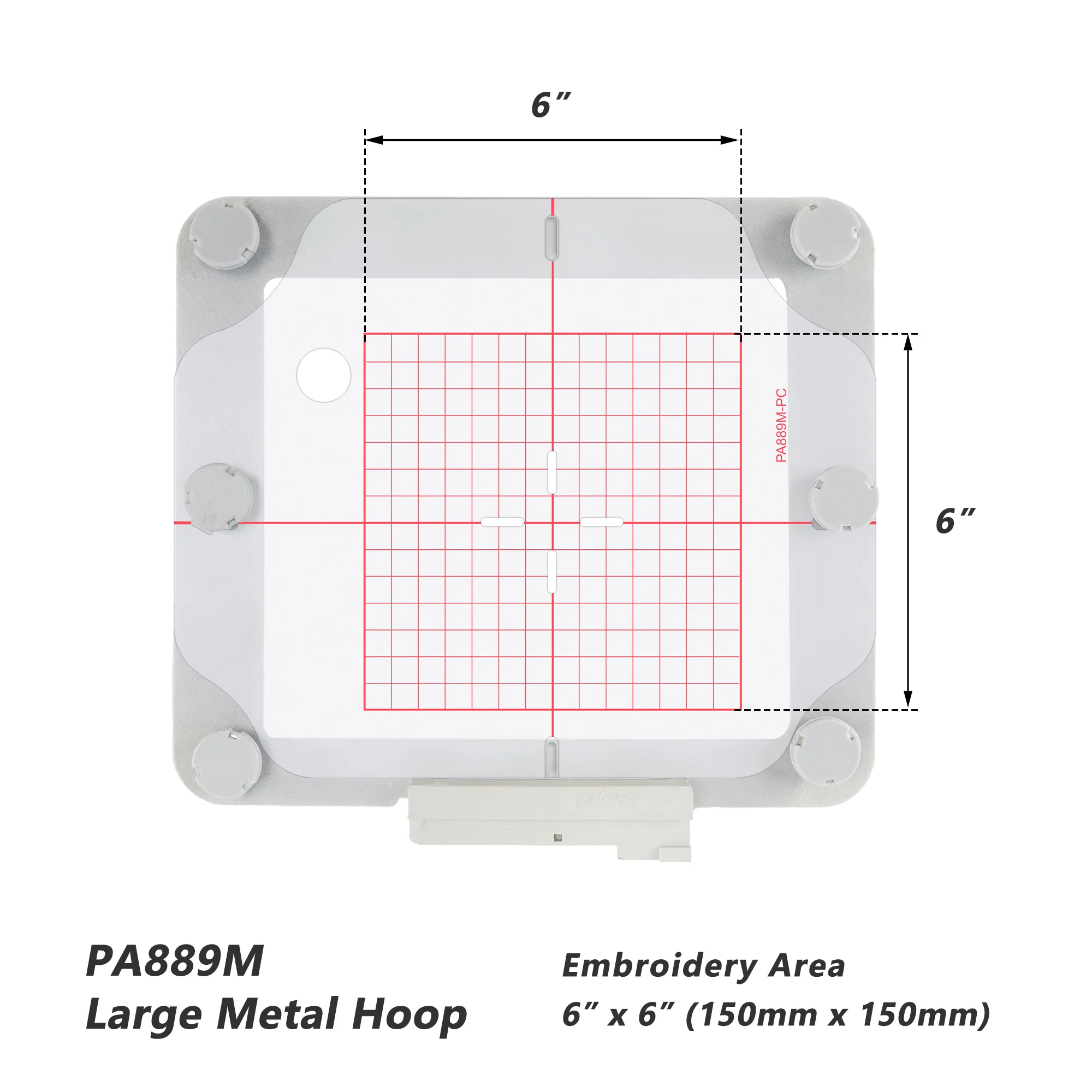 PA889M 5.5" x 5.5"140x140mm metal Magnetic Hoop for Husqvarna Viking Designer Diamond etc. Pfaff Creative Sensation Embroidery Machine
