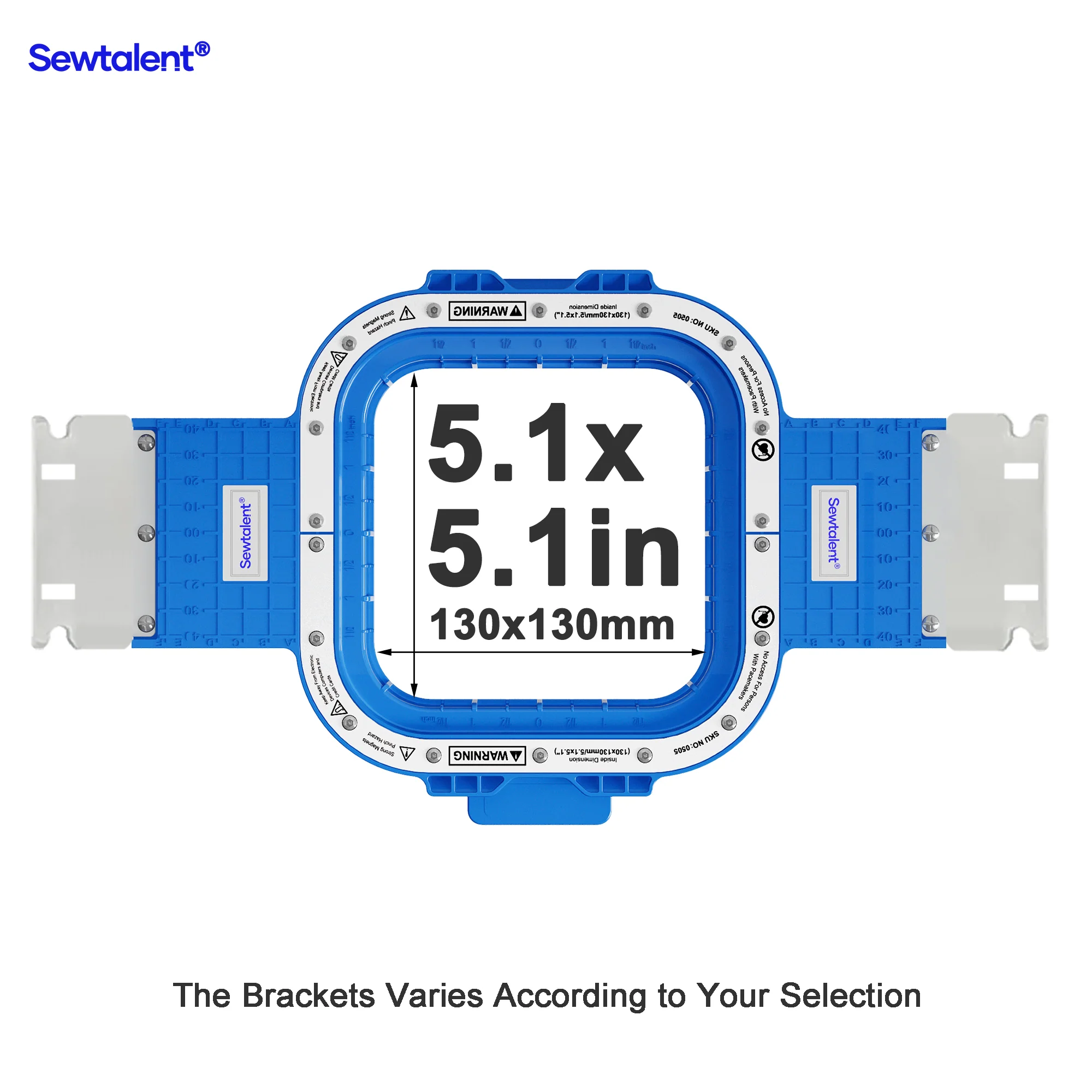 Sewtalent Magnetic Embroidery Hoop 5.1″x5.1″ | 130x130mm for PROEMB BF900 / BF1200 / BF1500 / BC1501 / FW-1501R / BC1503 / BC1504 Embroidery Machines - Image 4