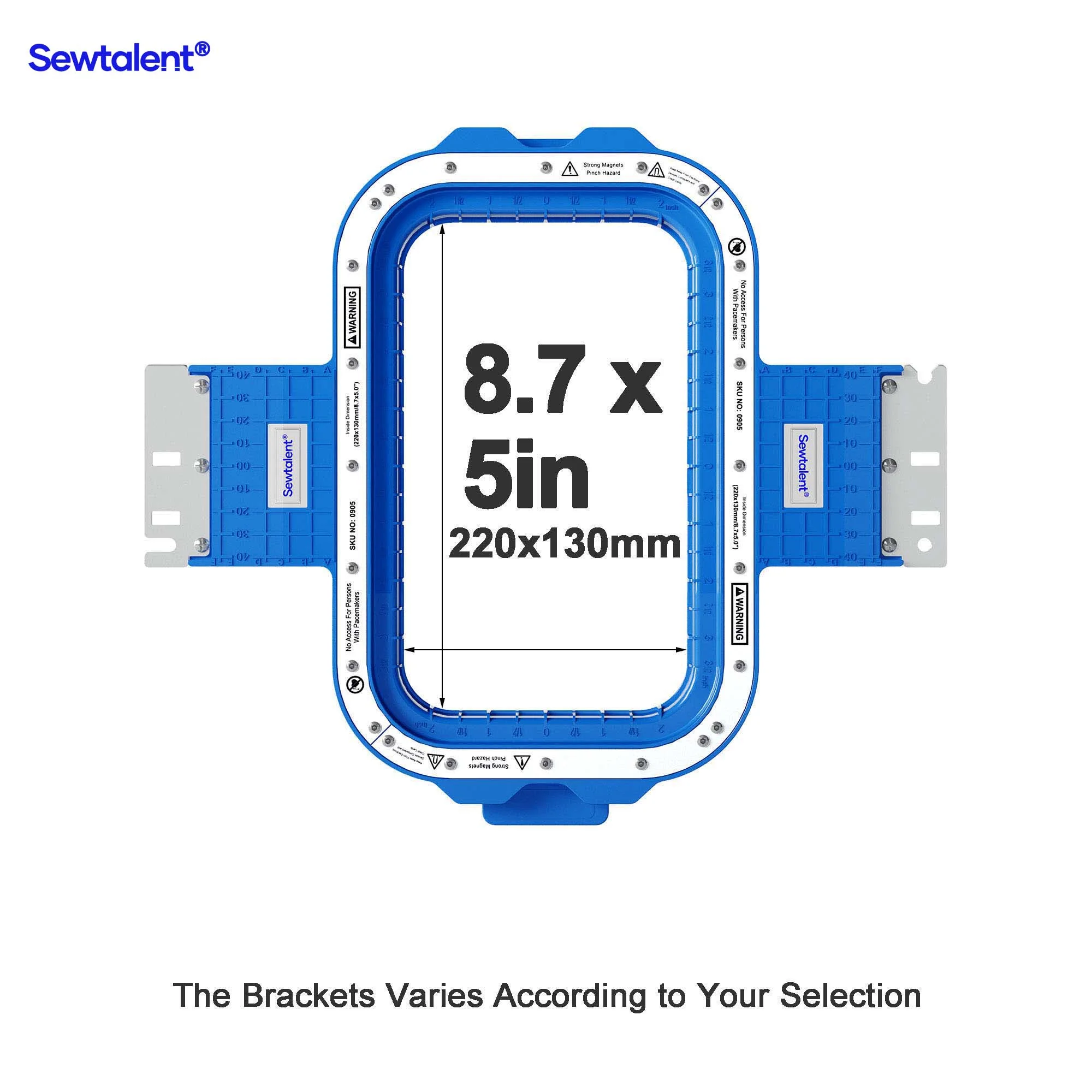 Sewtalent Magnetic Embroidery Hoop 8.7″x5″ | 220x130mm for Tajima Juki SAI/TEHX/TEJT/TEMX-C/TFHX-IIC/TFMX-C/TFMX-IIC/TMAR/TMBP-SC/TMBP2-SC/TMBP2-XC/TMBR-SC/TMBU-S/TMEX/TMEZ-KC/TMEZ-SC/TMFX/TUMX/TWMX-C Embroidery Machines