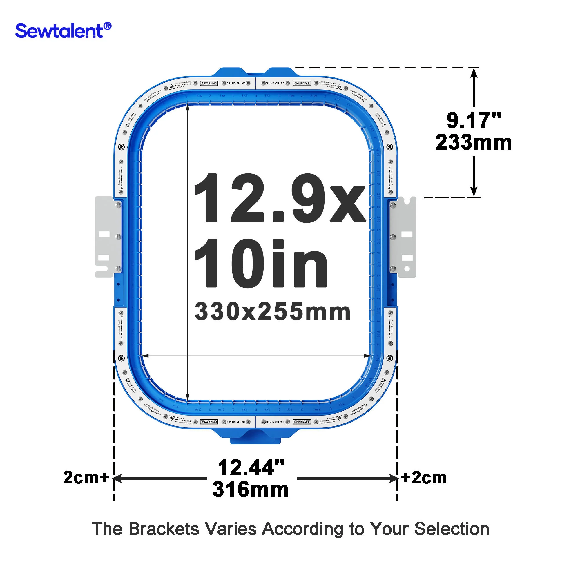 Sewtalent Magnetic Hoop 12.9″x10″ | 330x255mm for Avance 1501C/1502/1504/1506C Embroidery Machines - Image 2