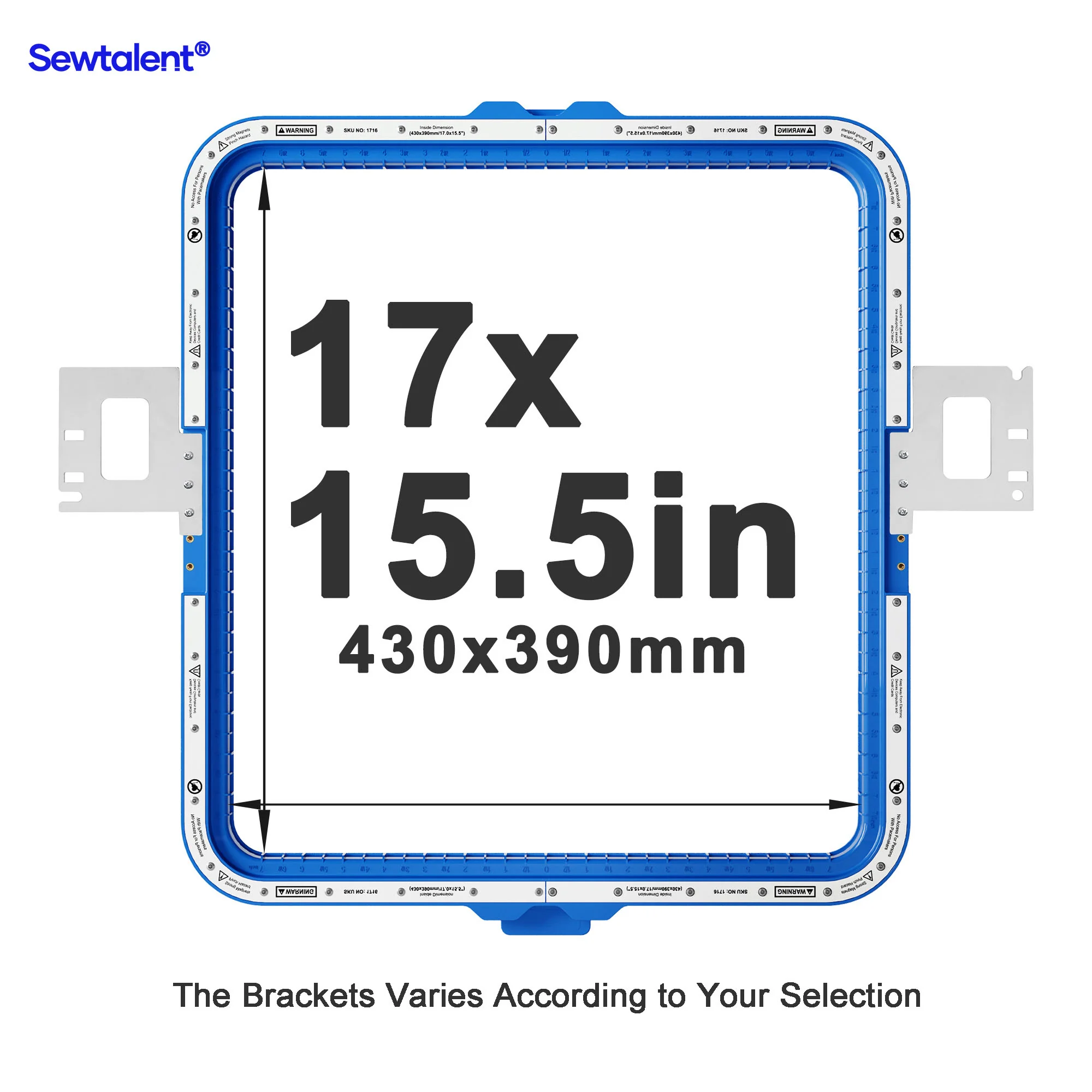 Sewtalent Magnetic Hoop 17"x15.5" | 430x390mm for HONKON Commercial Embroidery Machines