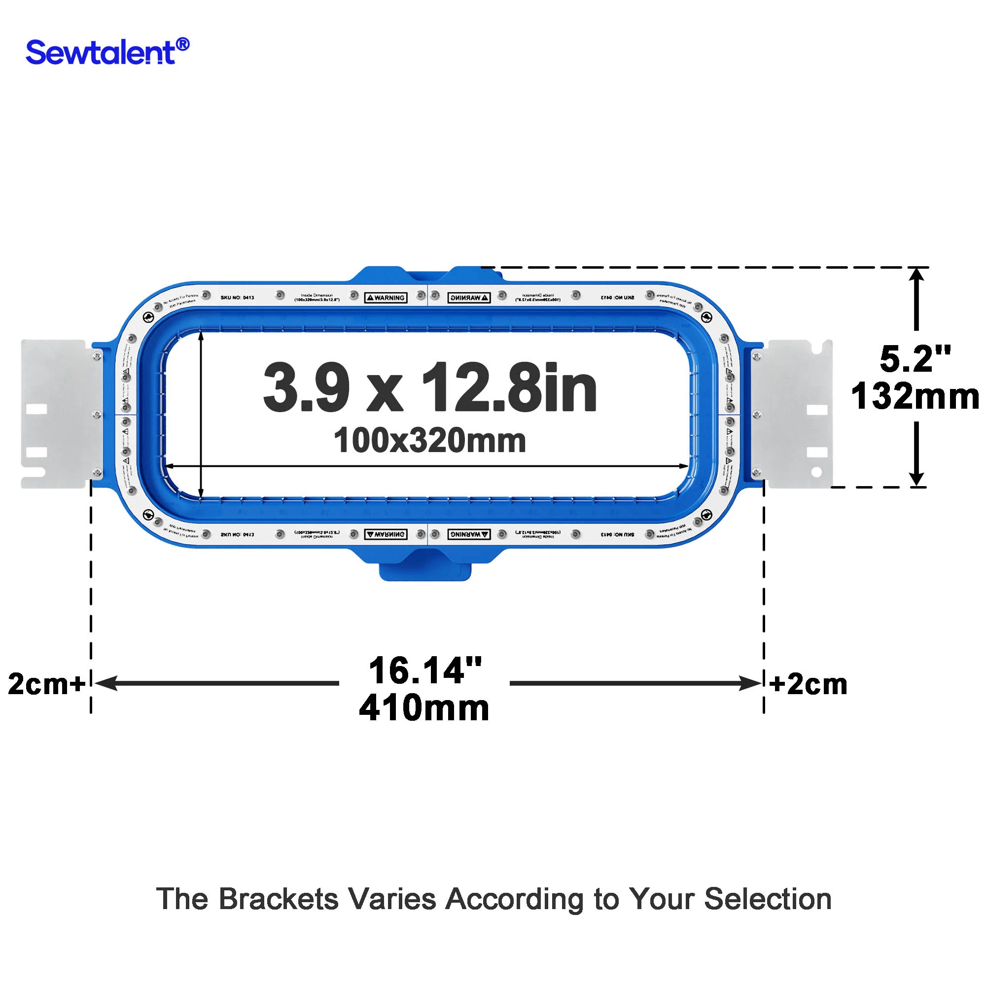 Sewtalent Magnetic Hoop 3.9"x12.8" | 100x320mm for PooLin EOM | EOV | EOX Embroidery Machine - Image 2