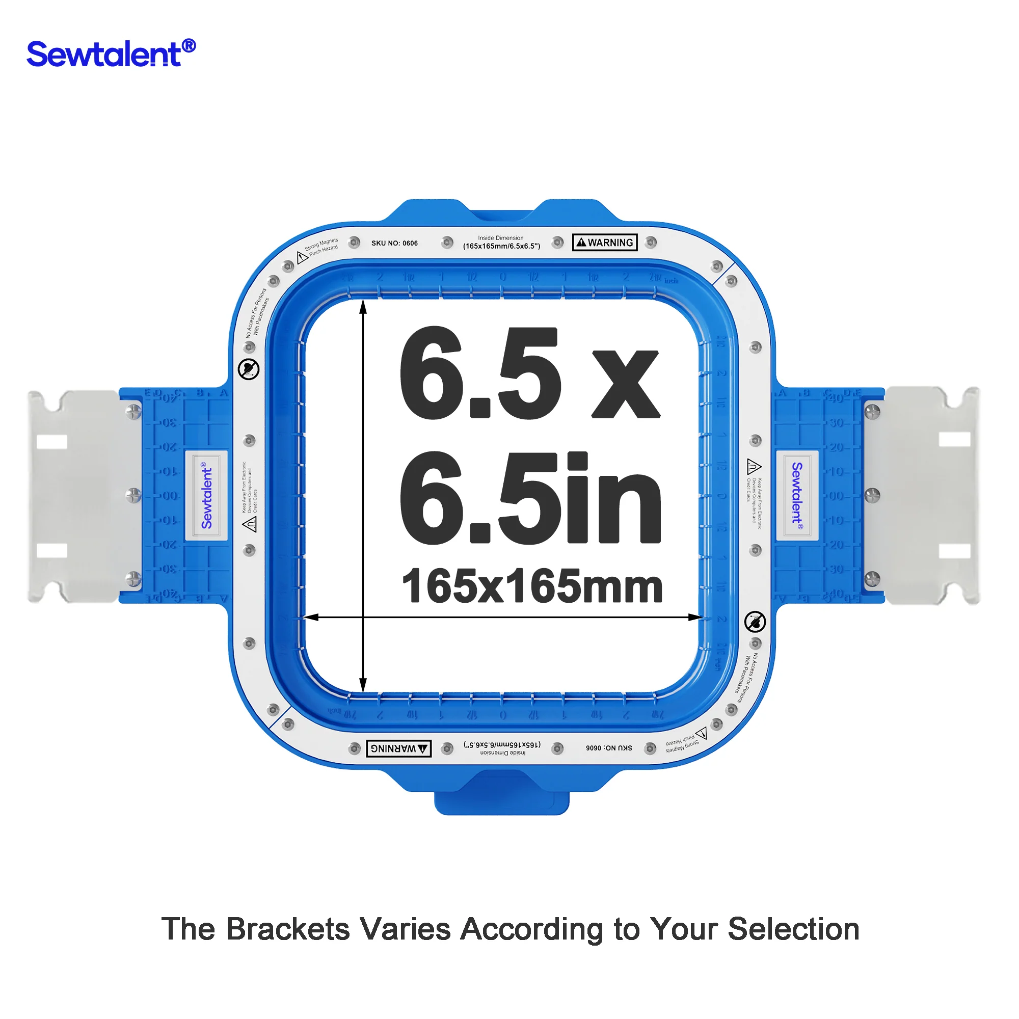 Sewtalent Magnetic Hoop 6.5"x6.5 | 165x165mm for Avance 1201C/1501C/1502/1504/1506C Embroidery Machines - Image 2