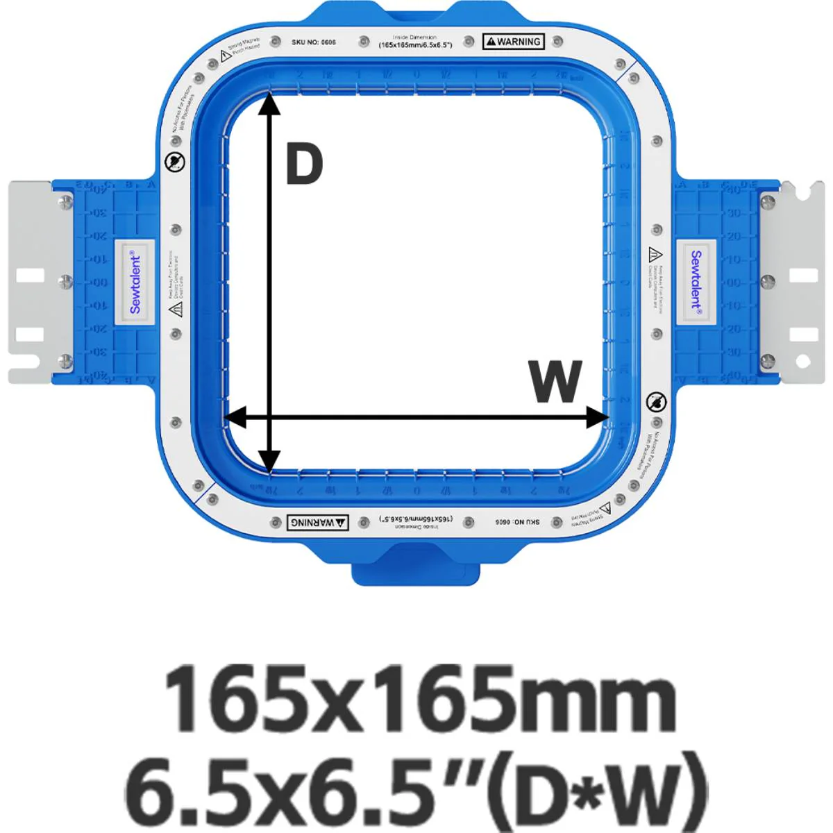 Sewtalent Magnetic Hoop 6.5"x6.5" | 165x165mm for Inbro INBC 1001S / C1201S / INB C1501S / INB C1502 / INB C1503 / INB C15054 / INB C1506 / INB C1508 / INB C1510 / INB C1512 Embroidery Machines