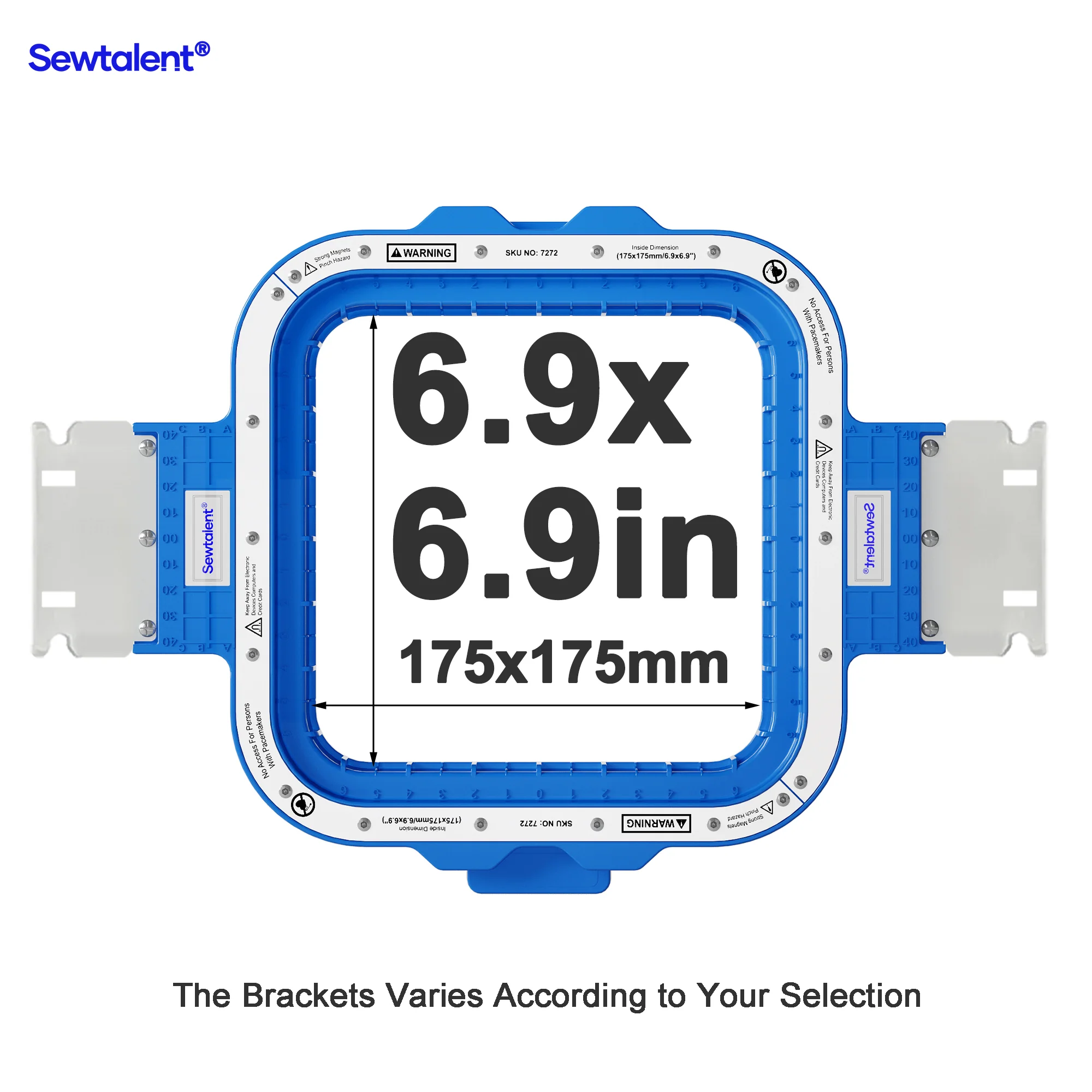 Sewtalent Magnetic Hoop 6.9"x6.9" | 175×175mm for Smartstitch S-1001 | S-1201 |S-1501 | S-1501 Ultra | S-1501 Plus | S1502 | S1504 Embroidery Machines - Image 3