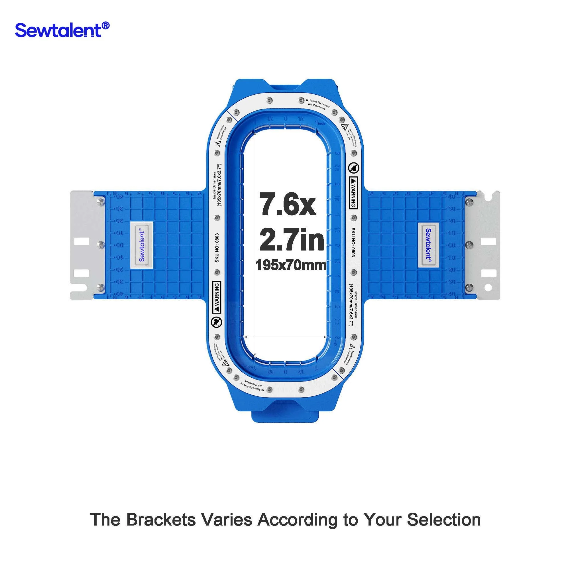 Sewtalent Magnetic Hoop 7.6×2.7 inch | 195×70 mm for Avance 1201C/1501C/1502/1504/1506C Embroidery Machines