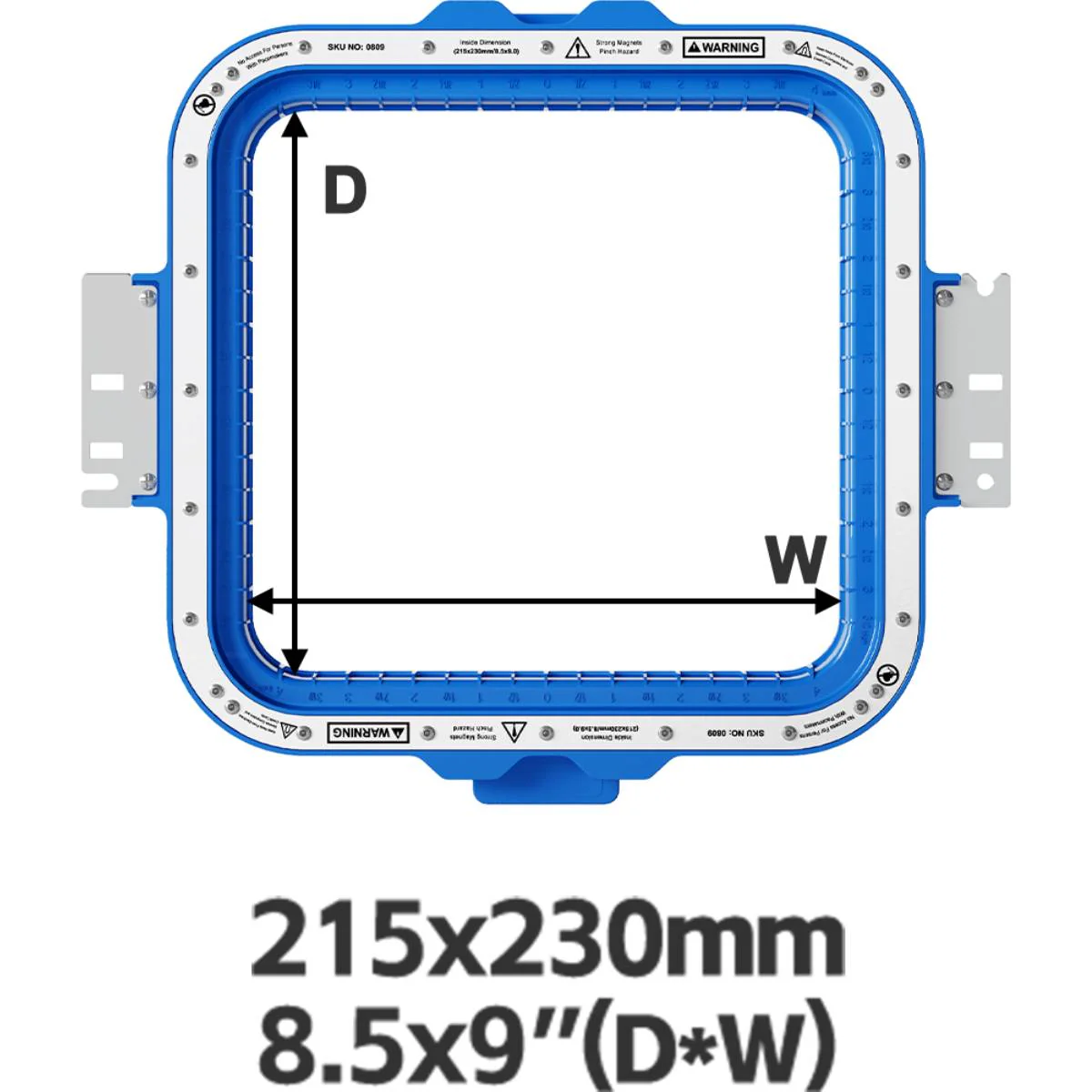 Sewtalent Magnetic Hoop 8.5"x9" | 215x230mm for Inbro INBC 1001S / C1201S / INB C1501 / INB C1502 / INB C1503 / INB C15054 / INB C1506 / INB C1508 / INB C1210 / INB C1212 Embroidery Machines