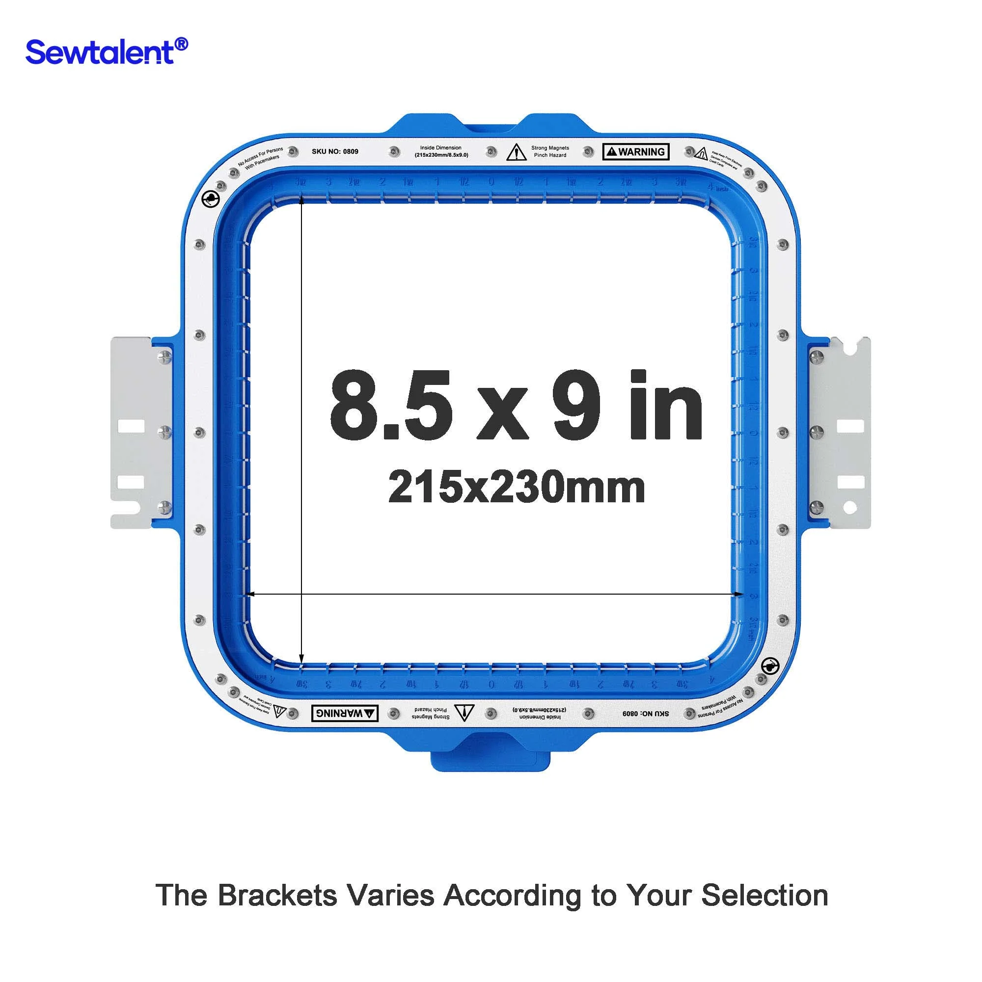 Sewtalent Magnetic Hoop 8.5"x9" | 215x230mm for Toyota EXPERT AD830 / AD850 ESP / AD851 ESP / AD860 / ESP9000 / ESP 9100NET Embroidery Machines