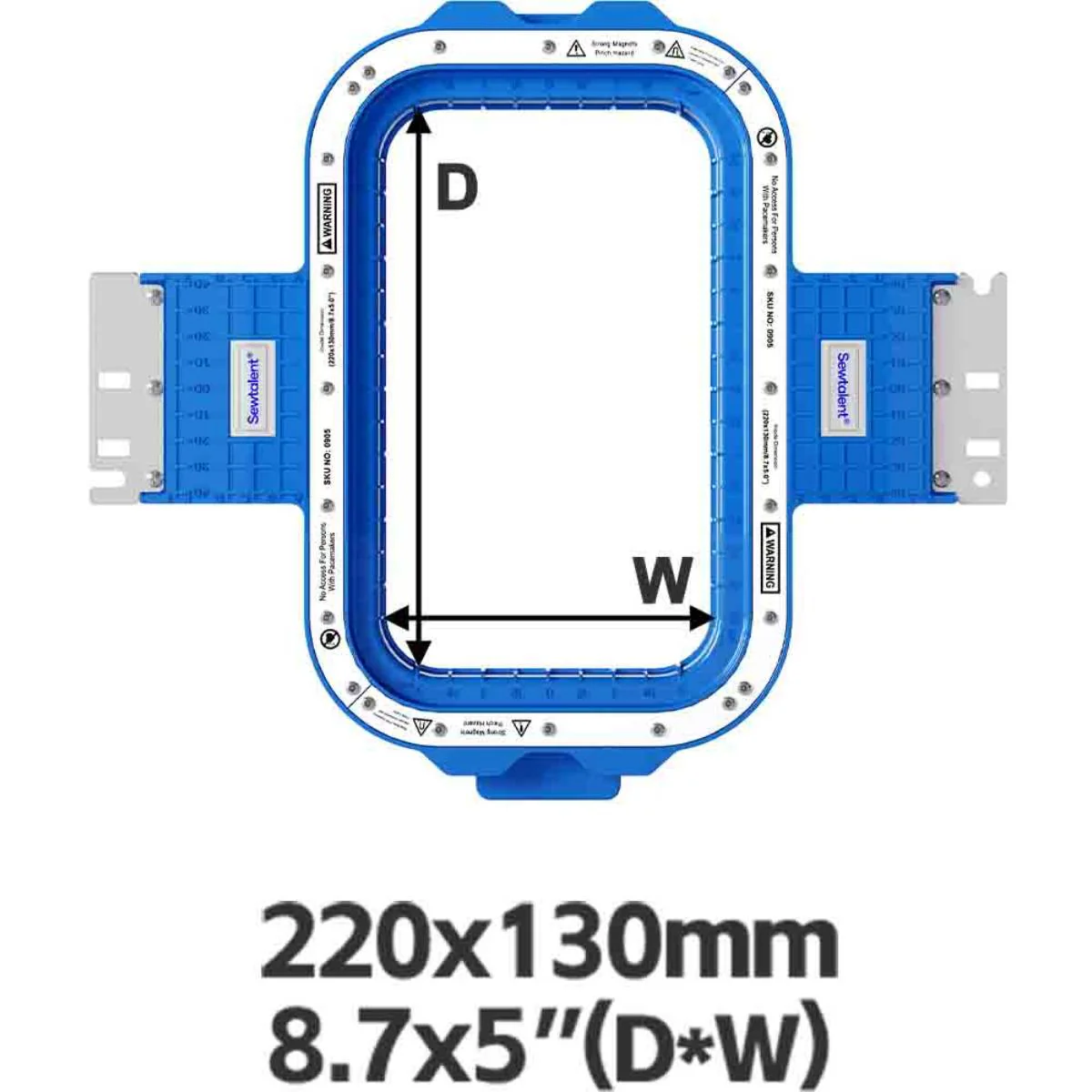 Sewtalent Magnetic Hoop 8.7″x5″ | 220x130mm for CHOICE Commercial Embroidery Machine - Image 3