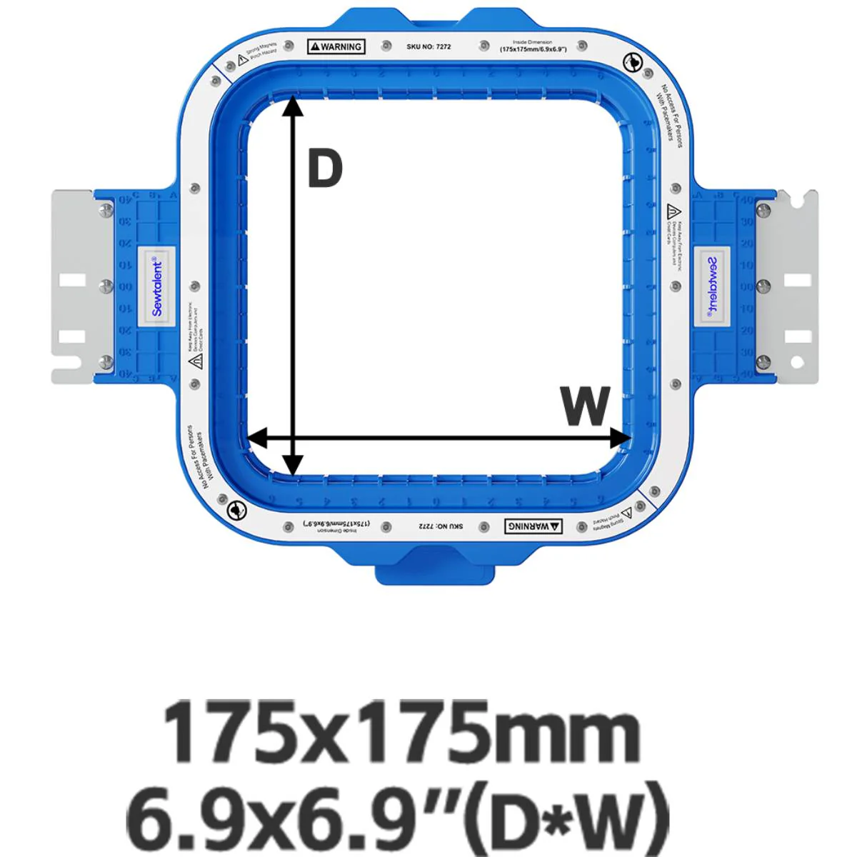 Sewtalent Magnetic Hoops 6.9″x6.9″ | 175x175mm for CAMFIVE EMB Embroidery Machines